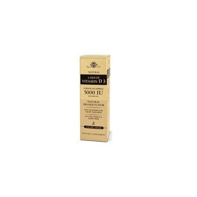 Solgar Liquid Vitamin D3 (Cholecalciferol), Natural Orange Flavor 2 oz 5000 IU (Pack of 2)