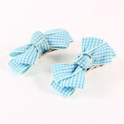 Pair Baby Girls Blue Butterfly Decor Barrette Hairclip Alligator Clip