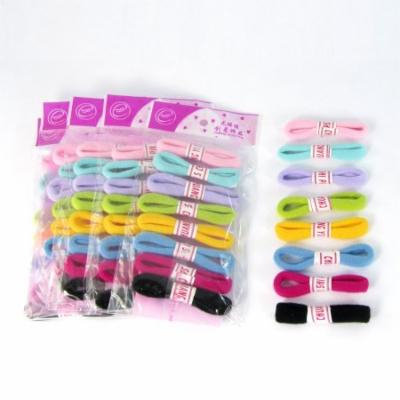 Ladies Assorted Colors Stretched Hair Ties Bands Ponytail Holder 48 Pcs