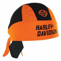 Harley-Davidson Men's Blank Bar & Shield H-D Script Head Wrap, Orange HW40664
