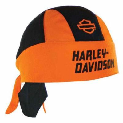 Harley-Davidson Men's Blank Bar & Shield H-D Script Head Wrap, Orange HW40664