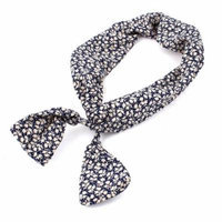 Leaves Detail Rope Ring Hairband Hair Band Tie Ponytail Holder Blue White