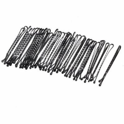 37 Pcs Black Metal Hair Barrette Bar Bobby Pins Clips for Women