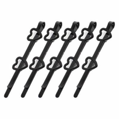 5 Pieces Metal Hearts Decor Hairstyle Hair Pins Hair Clips Black for Lady