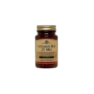 Solgar Vitamin B6, 100 Tabs 25 mg (Pack of 3)