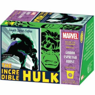 Marvel The Incredible Hulk Gamma Espresso Roast Dark Roast Coffee Single Serve Cups, .32 oz, 10 count