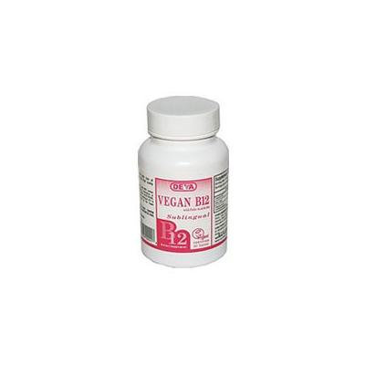 Deva Vegan Vitamins Sublingual B-12, 90 Tab (Pack of 4)