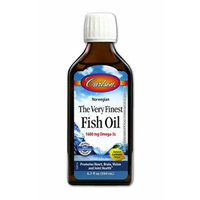 Carlson Labs Very Finest Fish Oil Nutritional Supplement, Lemon, 6.7 Fluid Ounce