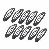 Ladies Black Simple Metallic Bendy Snap Hair Clips Hairpins 5 Pairs
