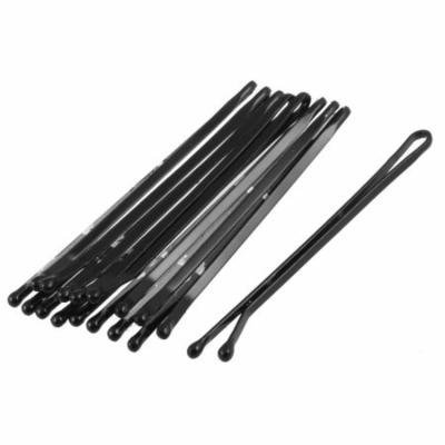 36 Pcs Black Hair Barrette Bar Metal Bobby Pin Clip for Ladies