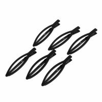 Black Metal Leaves Style Hairdressing Crocodile Alligator Hair Clip Hairpin 6pcs