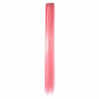 Synthetic Fiber Costume Straight Clip in Hair Extensions DIY 46cm Length Pink