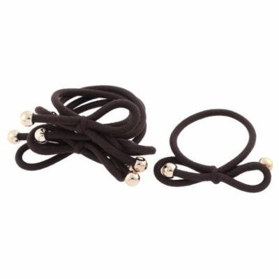 5 Pcs Bow-Knot Stretchy Elastic Rubber Hair Ties Bands Ponytail Holder Brown