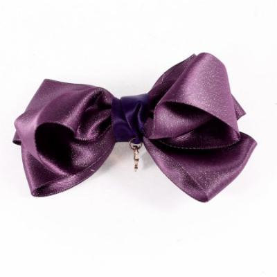 Hair Ornament Bowknot Hair Clip Hairclip Dark Purple for Woman