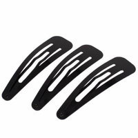3 Pcs DIY Hairdressing Bendy Slides Grips Snap Bobby Pin Hair Clip Black