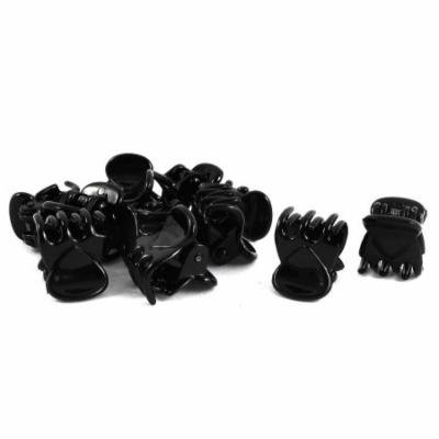 6 Pairs Lady Plastic Hair Claw Clip Jaw Clamp Hairpin Black