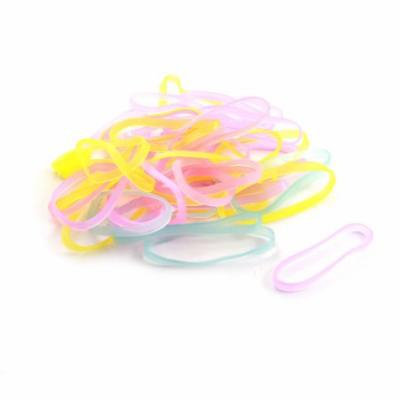 40 Pcs Multicolor Elastic Ponytail Holder Rubber Hair Bands Hair Ties for Lady