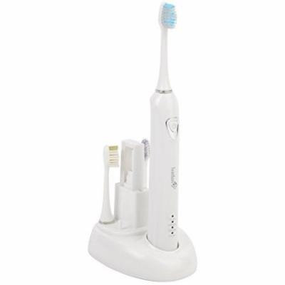 Ivation Rechargeable Electric Toothbrush w/Sonic Wave Technology & UV Sanitizer - Includes Induction Charging Base & 3 Brush Heads