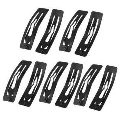 10 Pcs DIY Hairdressing Rectangle Shaped Snap Hair Clips Hairclip for Lady