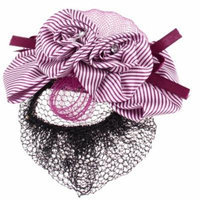 Ladies Hair Ornament Black Snood Net Bun Cover Wine Red White Hair Clip