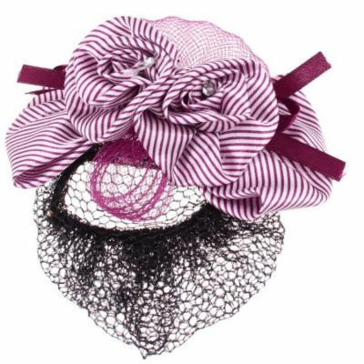Ladies Hair Ornament Black Snood Net Bun Cover Wine Red White Hair Clip