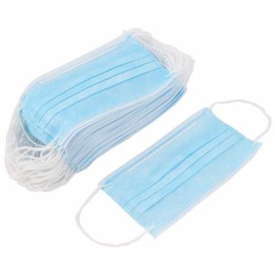 50pcs Blue Disposable Respirator Procedure Dust Filter Mouth Cover Face Mask