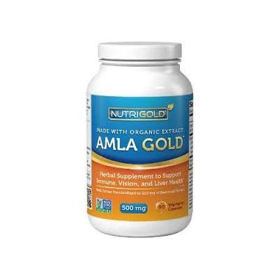 Organic Amla GOLD - Antioxidant Support - 500 mg (90 veg. capsules) + Free Complimentary Vitamin E Moisturizing Lip Balm