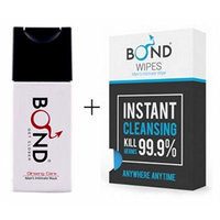 Ensure!!duo Sets Bond Masculine Wash Men's Intimate Wash Hygiene Care 2.5 Fl. Oz.(75ml) (Anti-bacteria Agent-red)& Bond Men's Wipe (5 Count/1pack) Cleansing &
