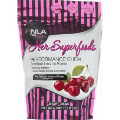 NLA For Her Superfoods Performance Chew, Very Cherry Cranberry, 30 Count