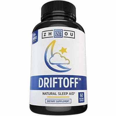 DRIFTOFF Natural Sleep Aid with Valerian Root & Melatonin - Sleep Well, Wake Refreshed - Non Habit Forming Sleep Supplement - Also Includes Chamomile, Tryptophan, Lemon Balm & More - 60 Veggie Caps