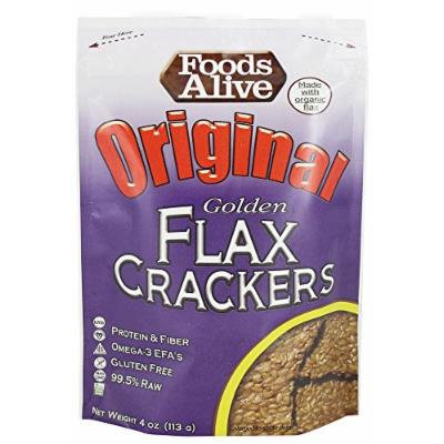 Foods Alive - Organic Golden Flax Crackers Original - 4 oz
