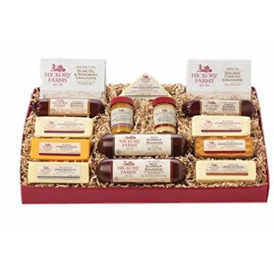 Hickory Farms Holiday Gift Set 4.1 Pounds of Beef, Turkey,Cheese Sweet Hot Mustard