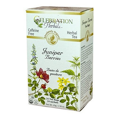 Celebration Herbals Organic Juniper Berries Tea Caffeine Free -- 24 Herbal Tea Bags