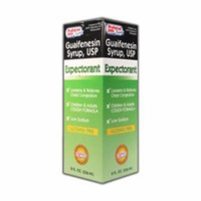 Guaifenesin Syrup For Cough Suppressant, Alcohol Free - 8 Oz