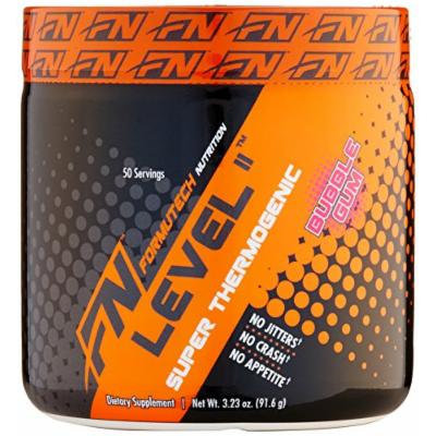 Formutech Nutrition Level II Super Thermogenic, Clean Energy Pre Workout Fat Burner with Appetite Suppression, Bubble Gum, 50 Servings