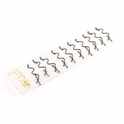 Woman Wave Shaped Bobby Pins Hairpins Hair Clips Barrette Black 10pcs