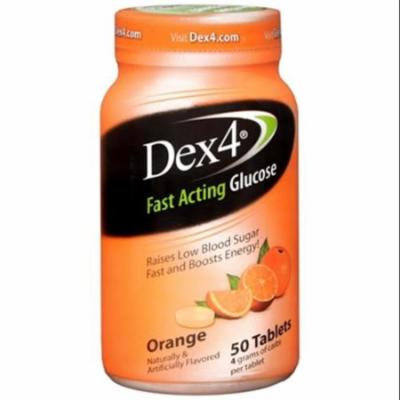 Dex4 Glucose Tablets, Orange 50 ea