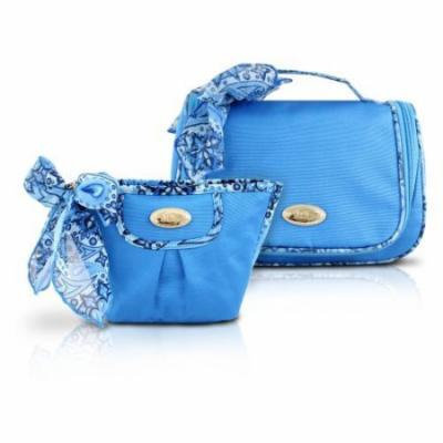 Jacki Design Summer Bliss 2-Piece Toiletry and Cosmetic Travel Bag Set