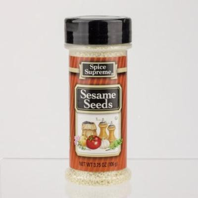 Pack of 12 Spice Time Hulled Sesame Seed Seasonings 3.75 oz. #30840