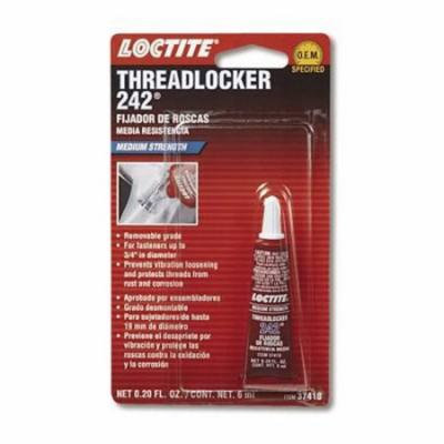 12/PACK LOCTITE THREADLOCKER 242-MED. STRENGTH BLUE-6ML TUBE