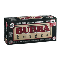 Bubba Burger Certified Angus Beef Chuck 1/3 Pound Burgers - 6 CT