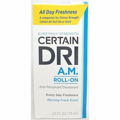 Certain DRI AM Antiperspirant Deodorant Roll-on, 2.5 Oz Morning Fresh Scent