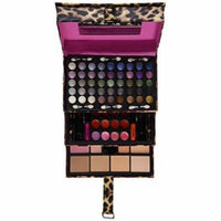 Ivation All-in-one Makeup Kit in Highly Fashionable Leopard Leather-look Train Case - Contains Vast Collection of Eyeshadow, Blushes, Powder, Eyeliner, Lip Gloss & More