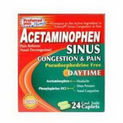 Prefered Plus Acetaminophen Sinus Congestion And Pain Tablets - 24 Ea