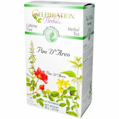 Celebration Herbals Pau d’Arco Herbal Tea, 24 count, 1.69 oz, (Pack of 3)