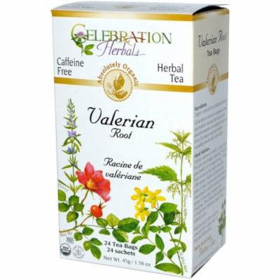 Celebration Herbals Valerian Root Herbal Tea Bags, 24 count, (Pack of 3)