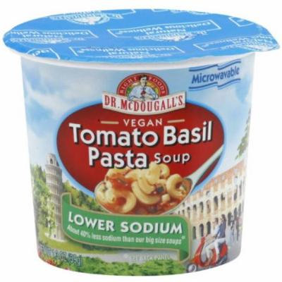 Dr. McDougall's Right Foods Lower Sodium Vegan Tomato Basil Pasta Soup, 1.3 oz, (Pack of 6)