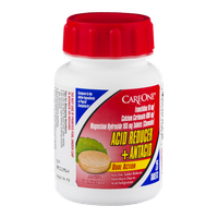 CareOne Dual Action Acid Reducer + Antacid Tablets Cool Mint Flavor - 25 CT