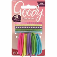 Goody Girls Ouchless Elastics, Glow-in-the-Dark, Assorted Colors, 20 count