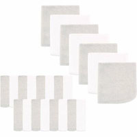 Luvable Friends Washcloth, 24pk, Neutral Gray